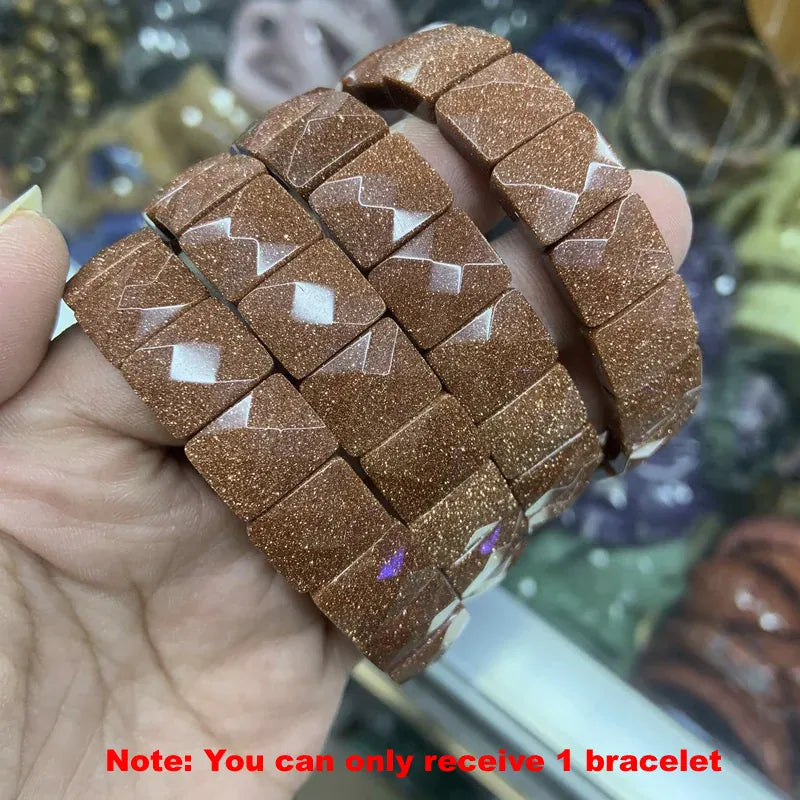 Bohemian Vintage Natural Stone Agate Turquoise Crystal Tiger Eye Beads DIY Jewelry Energy Couple Party Elastic Chain Bracelet
