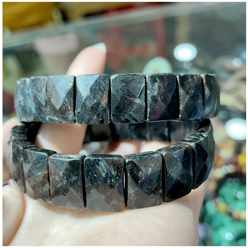 Bohemian Vintage Natural Stone Agate Turquoise Crystal Tiger Eye Beads DIY Jewelry Energy Couple Party Elastic Chain Bracelet