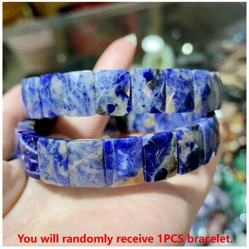 Bohemian Vintage Natural Stone Agate Turquoise Crystal Tiger Eye Beads DIY Jewelry Energy Couple Party Elastic Chain Bracelet