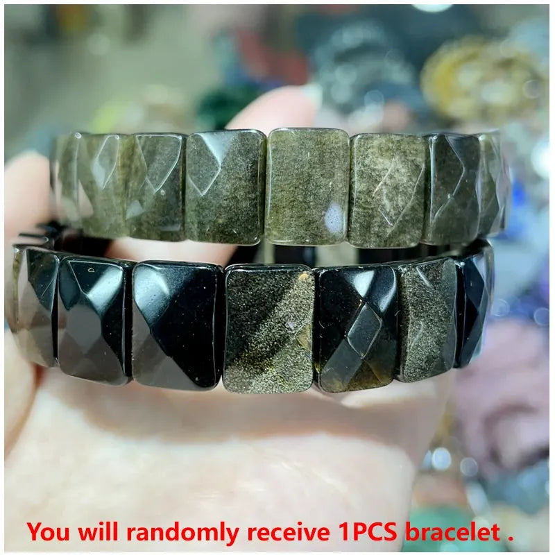 Bohemian Vintage Natural Stone Agate Turquoise Crystal Tiger Eye Beads DIY Jewelry Energy Couple Party Elastic Chain Bracelet