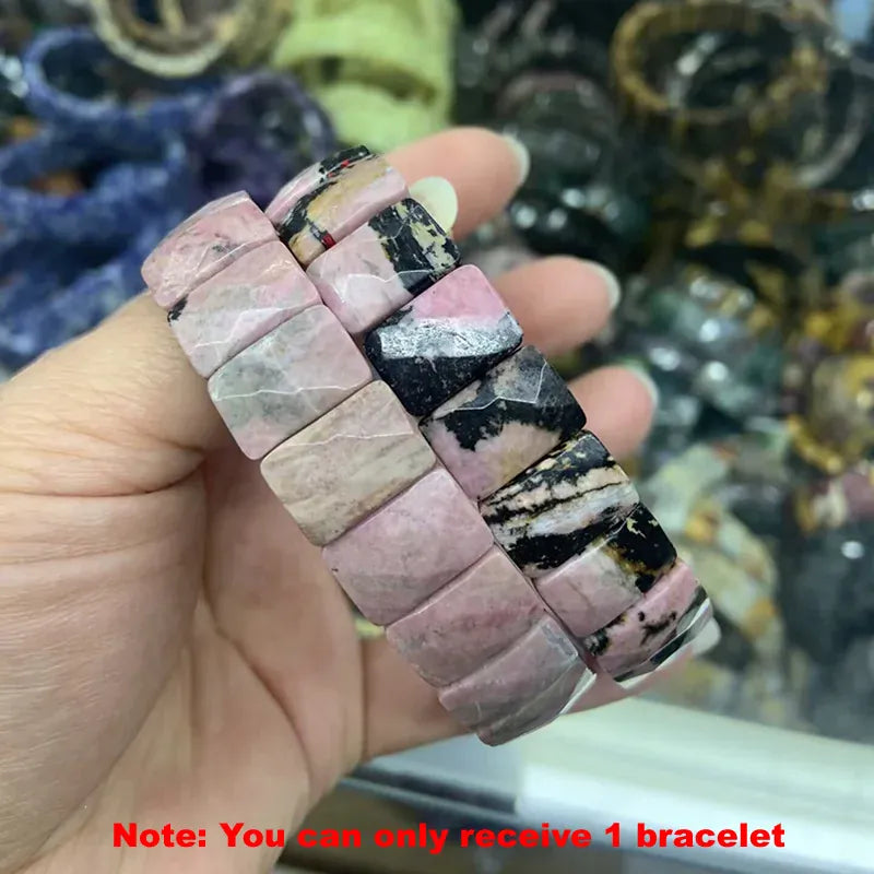 Bohemian Vintage Natural Stone Agate Turquoise Crystal Tiger Eye Beads DIY Jewelry Energy Couple Party Elastic Chain Bracelet