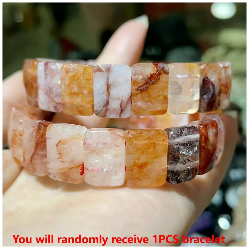 Bohemian Vintage Natural Stone Agate Turquoise Crystal Tiger Eye Beads DIY Jewelry Energy Couple Party Elastic Chain Bracelet