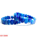 Bohemian Vintage Natural Stone Agate Turquoise Crystal Tiger Eye Beads DIY Jewelry Energy Couple Party Elastic Chain Bracelet