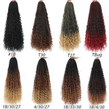 Boho Box Braids Crochet Synthetic Hair Goddess Crochet Box Braids With Curly Ends Bohomian Braids Crochet Hair For Black Women