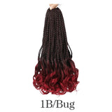 Boho French Curl Crochet Hair Three Strand Goddess Braids Pre Looped Synthetic Extensions Curly Ends Boho Protective Black Women