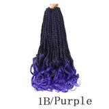 Boho French Curl Crochet Hair Three Strand Goddess Braids Pre Looped Synthetic Extensions Curly Ends Boho Protective Black Women