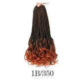 Boho French Curl Crochet Hair Three Strand Goddess Braids Pre Looped Synthetic Extensions Curly Ends Boho Protective Black Women