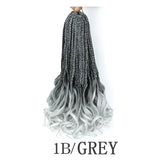 Boho French Curl Crochet Hair Three Strand Goddess Braids Pre Looped Synthetic Extensions Curly Ends Boho Protective Black Women