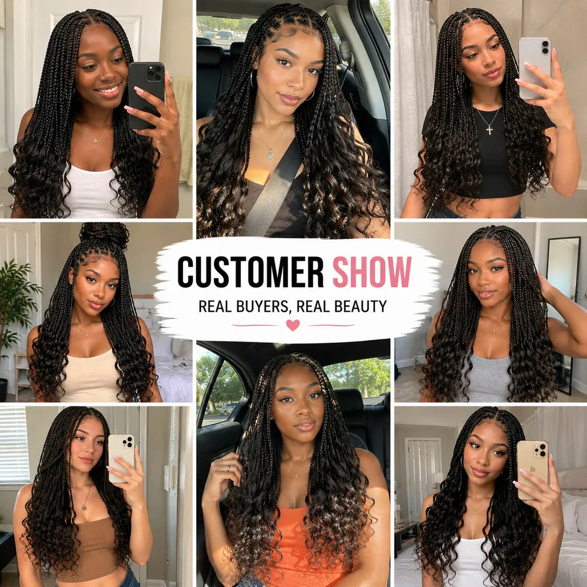 Boho French Curl Crochet Hair Three Strand Goddess Braids Pre Looped Synthetic Extensions Curly Ends Boho Protective Black Women