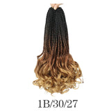 Boho French Curl Crochet Hair Three Strand Goddess Braids Pre Looped Synthetic Extensions Curly Ends Boho Protective Black Women
