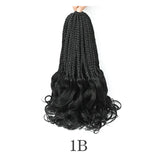 Boho French Curl Crochet Hair Three Strand Goddess Braids Pre Looped Synthetic Extensions Curly Ends Boho Protective Black Women