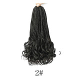 Boho French Curl Crochet Hair Three Strand Goddess Braids Pre Looped Synthetic Extensions Curly Ends Boho Protective Black Women