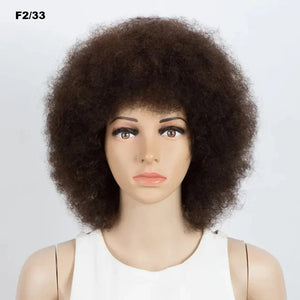 Brazilian Afro Kinky Curly Bob Wigs P4/30# 200% Density Remy Human Hair Wigs Brown Color P2/33# F1B/99J Wigs With Bang For BlacK