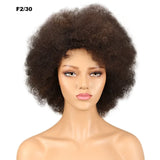 Brazilian Afro Kinky Curly Bob Wigs P4/30# 200% Density Remy Human Hair Wigs Brown Color P2/33# F1B/99J Wigs With Bang For BlacK