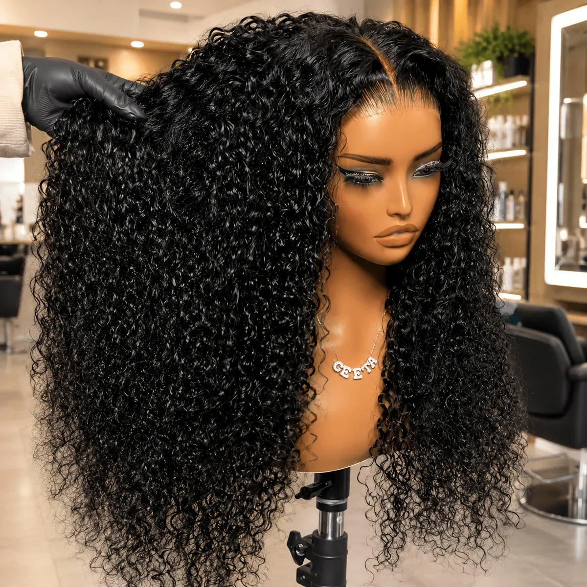 Brazilian Deep Curly 13x6 Lace Frontal Wigs 300% Density Deep Wave Human Hair Wig Natural Human Hair 5x5 Glueless Wigs For Women