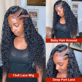 Brazilian Deep Curly Human Hair Wig 13X6/13X4/360 HD Lace Frontal Wig 180/250%Density