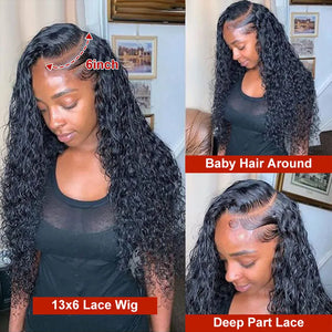 Brazilian Deep Curly Human Hair Wig 13X6/13X4/360 HD Lace Frontal Wig 180/250%Density