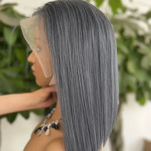 (Bubbles) 613 Blonde Bob Human Hair HD Lace Front Wig 13x4 Brazilian Remy Hair, Straight 150-180% Density, 8-16 Inch