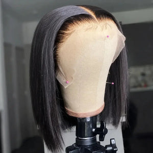 (Bubbles) 613 Blonde Bob Human Hair HD Lace Front Wig 13x4 Brazilian Remy Hair, Straight 150-180% Density, 8-16 Inch