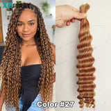 Bulk Human Hair For Braiding Deep Wave Bulk Hair For Boho Braids Double Drawn Bulk Human Hair Bundles Wholesale