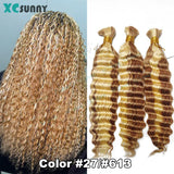 Bulk Human Hair For Braiding Deep Wave Bulk Hair For Boho Braids Double Drawn Bulk Human Hair Bundles Wholesale