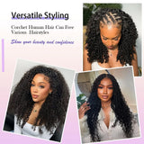 Burmese Curly Crochet Human Hair Braiding Invisible Feather-Line Burmese Curly Miracle Knots Braid Crochet Feather Human Hair