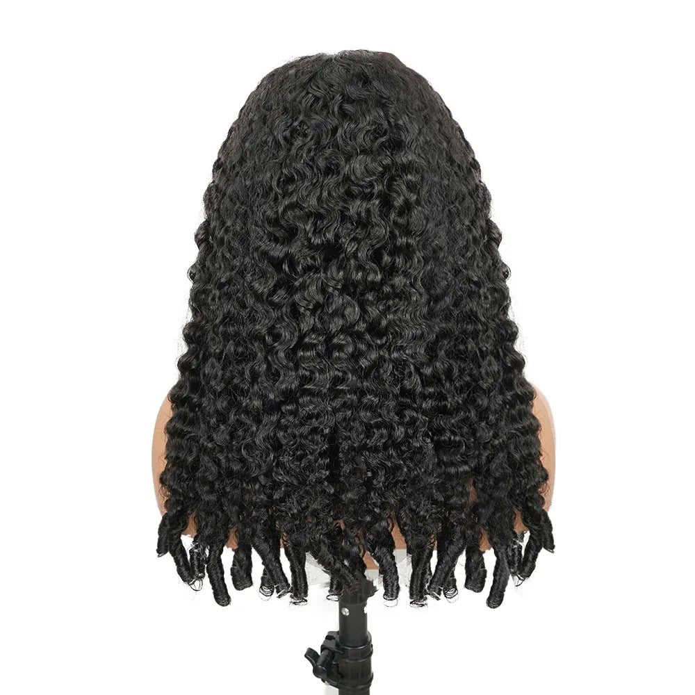 Burmese Curly Curls Human Hair Lace Front Wig Transparent Lace Pre Plucked Brazilian Virgin Human Hair Lace Wig For Black Women