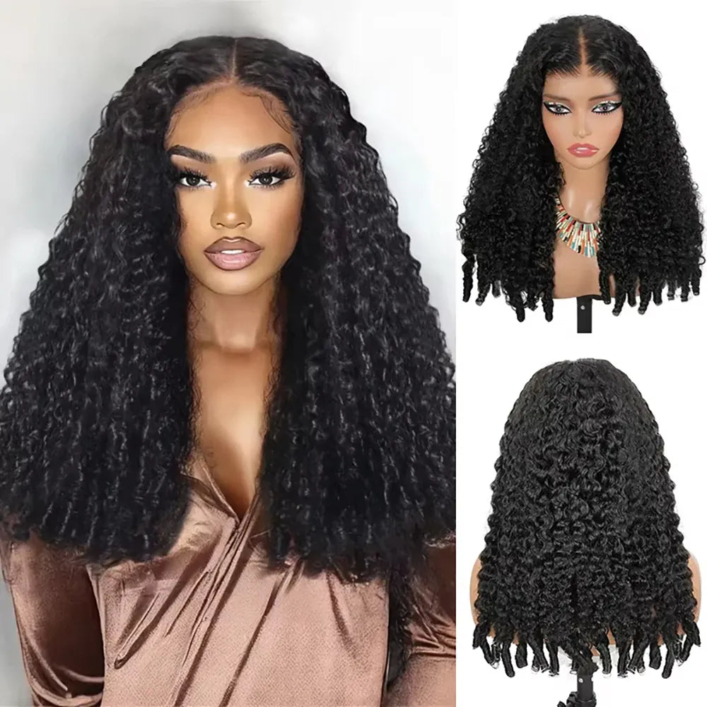 Burmese Curly Curls Human Hair Lace Front Wig Transparent Lace Pre Plucked Brazilian Virgin Human Hair Lace Wig For Black Women