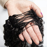 Burmese Curly Human Hair Extensions Boho Braided Pre-Looped Feather Crochet Hair with Miracle Knots Spiral Curly Hair for Braids