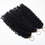 Burmese Curly Human Hair Extensions Boho Braided Pre-Looped Feather Crochet Hair with Miracle Knots Spiral Curly Hair for Braids
