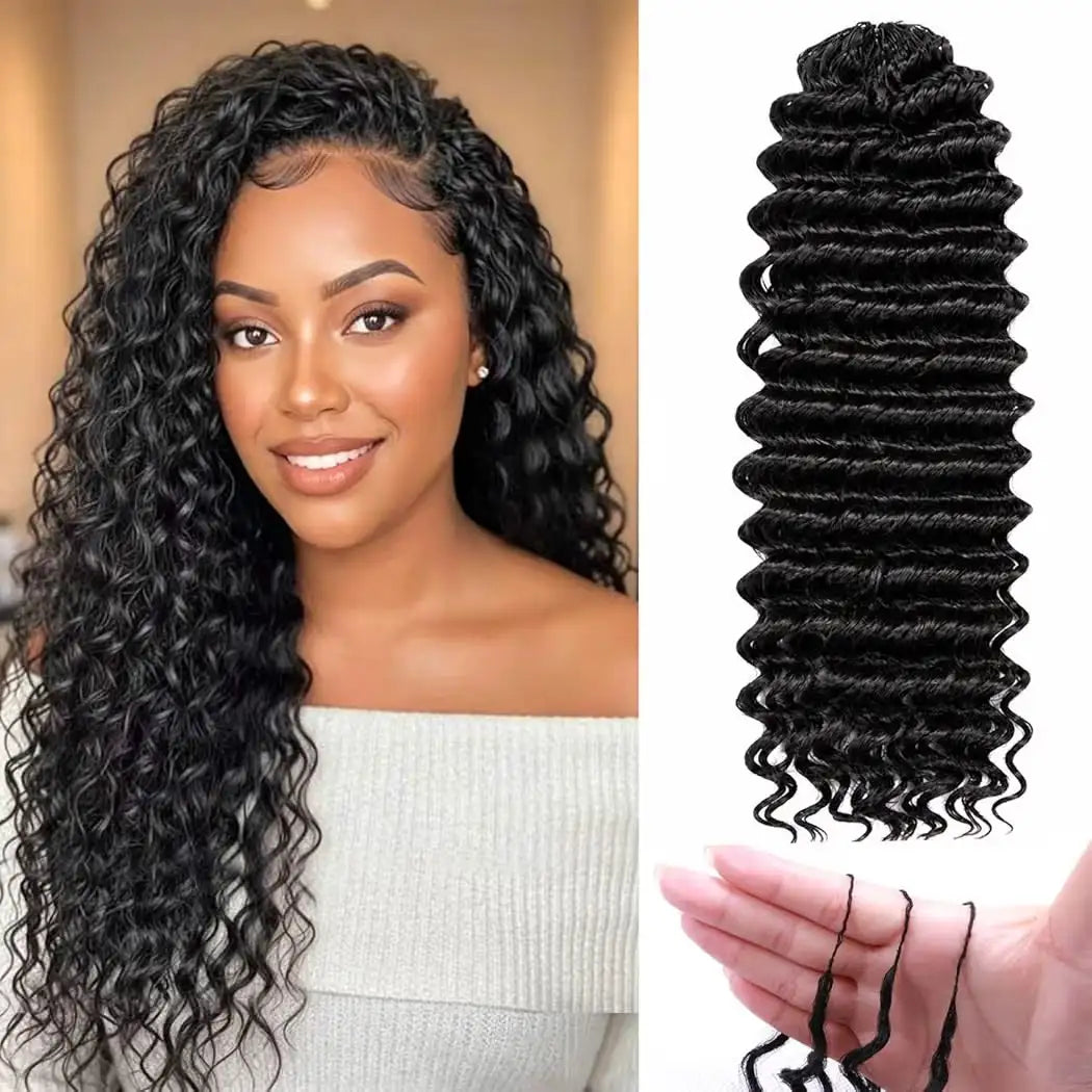 Burmese Curly Kinky Curly Miracle Knots Feather Crochet Human Hair Raw Hair Deep Wave Double Drawn Vietnamese Boho Braids Crochet Human Hair Bundles