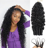 Burmese Curly Kinky Curly Miracle Knots Feather Crochet Human Hair Raw Hair Deep Wave Double Drawn Vietnamese Boho Braids Crochet Human Hair Bundles