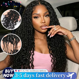 Burmese Curly Kinky Curly Miracle Knots Feather Crochet Human Hair Raw Hair Deep Wave Double Drawn Vietnamese Boho Braids Crochet Human Hair Bundles