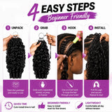 Burmese Curly Kinky Curly Miracle Knots Feather Crochet Human Hair Raw Hair Deep Wave Double Drawn Vietnamese Boho Braids Crochet Human Hair Bundles