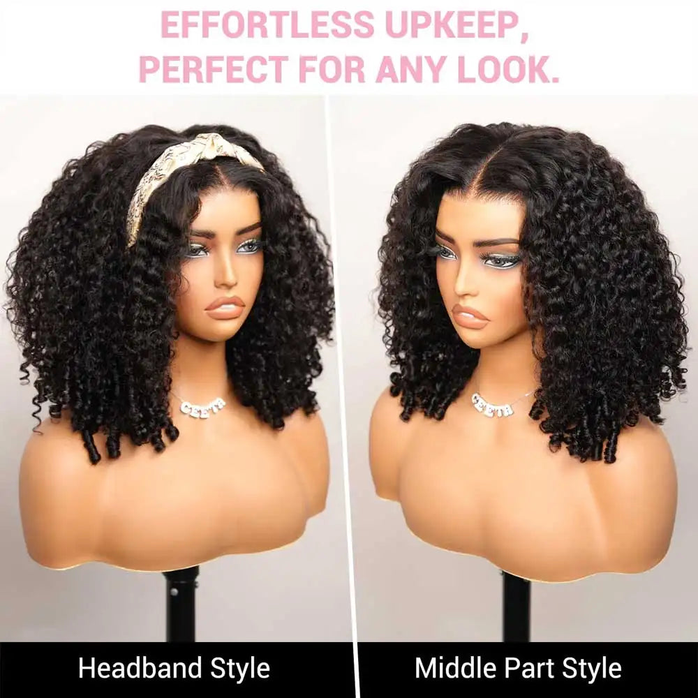 Burmese Curly Remy Human Hair Wig, 13x4 HD Transparent Lace Front, 250% Density, Pre-Plucked