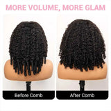 Burmese Curly Remy Human Hair Wig, 13x4 HD Transparent Lace Front, 250% Density, Pre-Plucked
