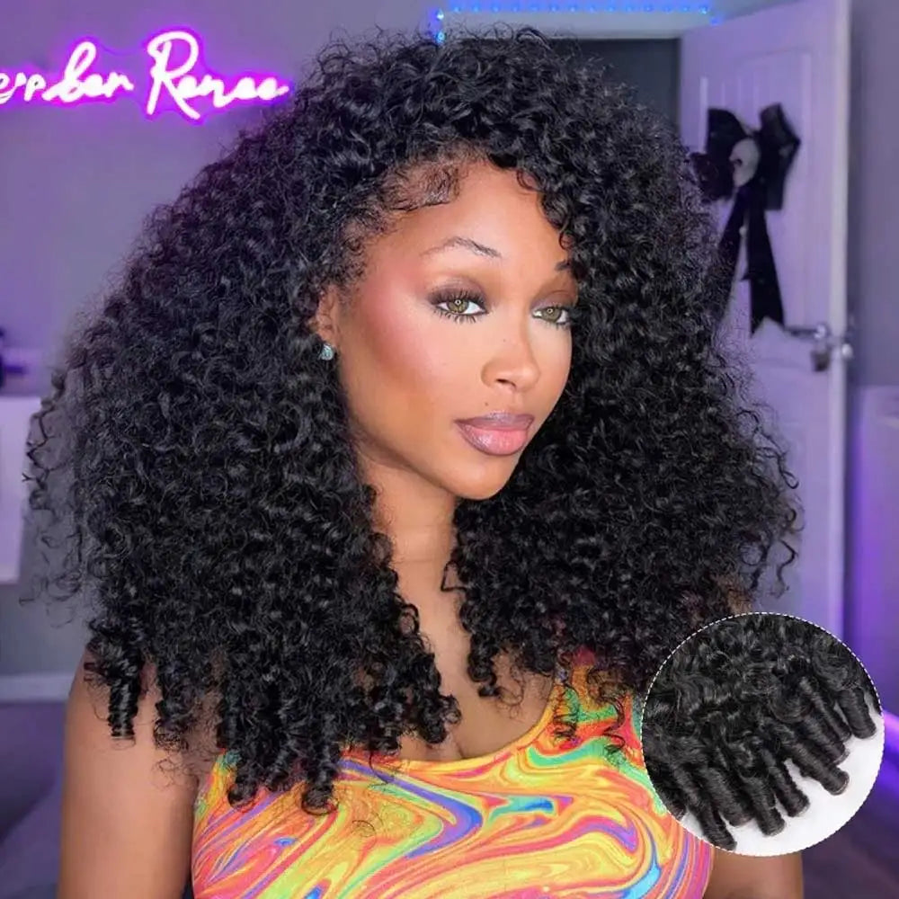 Burmese Curly Remy Human Hair Wig, 13x4 HD Transparent Lace Front, 250% Density, Pre-Plucked