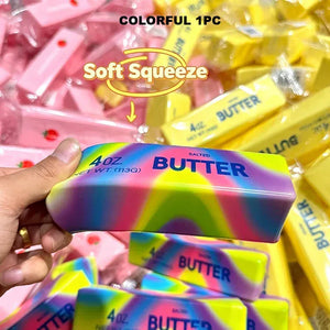 Butter Squishy Super Soft Food Squishy Toys Stress Relief Moist Squeeze Fidget Toy Butter Stick Chocolate Squish Toy Autism Gift