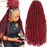 Butterfly Locs Crochet Hair Pre-Looped Natural Black Distressed Locs Crochet Braids New Styles Faux Locs  Briaiding Synthetic