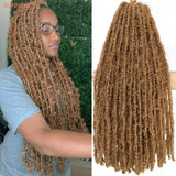 Butterfly Locs Crochet Hair Pre-Looped Natural Black Distressed Locs Crochet Braids New Styles Faux Locs  Briaiding Synthetic