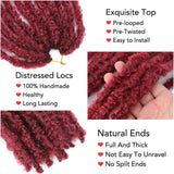 Butterfly Locs Crochet Hair Pre-Looped Natural Black Distressed Locs Crochet Braids New Styles Faux Locs  Briaiding Synthetic