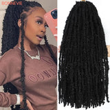 Butterfly Locs Crochet Hair Pre-Looped Natural Black Distressed Locs Crochet Braids New Styles Faux Locs  Briaiding Synthetic