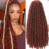 Butterfly Locs Crochet Hair Pre-Looped Natural Black Distressed Locs Crochet Braids New Styles Faux Locs  Briaiding Synthetic