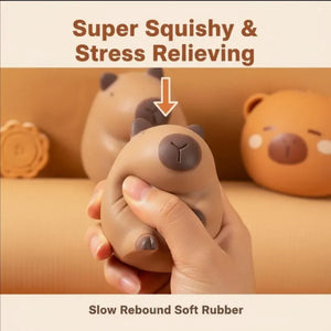 Capybara Squishy Fidget Toy, Soft Slow Rising Sensory Stress Relief Squeeze for Kids and Adults