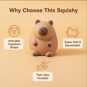 Capybara Squishy Fidget Toy, Soft Slow Rising Sensory Stress Relief Squeeze for Kids and Adults