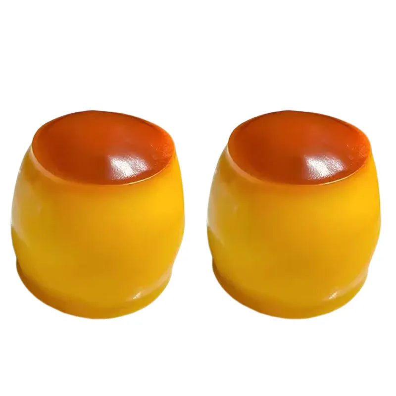 Caramel pudding squishy fidget toy from HSF Marketplace, soft and crunchy sensory stress relief squeeze ball in caramel color.