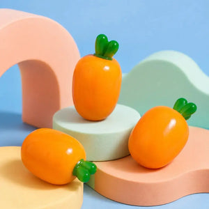 Carrot Crunchy Sound Squishy Fidget Toy, Filled Sensory Squeeze Stress Relief Toy