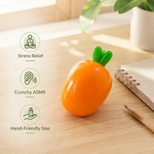 Carrot Crunchy Sound Squishy Fidget Toy, Filled Sensory Squeeze Stress Relief Toy