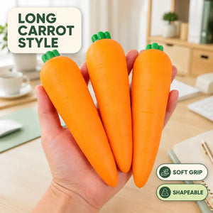 Carrot Squishy Fidget Toy, Soft Slow Rising Vegetable Sensory Stress Relief Squeeze
