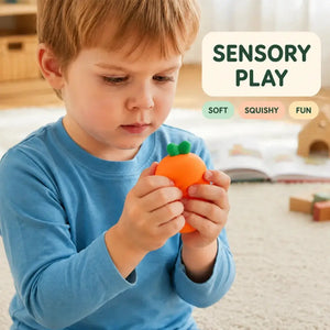Carrot Squishy Fidget Toy, Soft Slow Rising Vegetable Sensory Stress Relief Squeeze